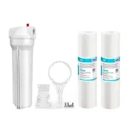 SimPure 10 Inch Home Whole House Water Filter Housing &2PCS 10" x 2.5" Sediment