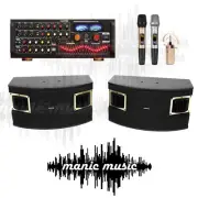 ASHTEC 1200w Bluetooth Mixer Amplifier Speakers Cordless Microphone Karaoke DJ