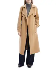 Theory New Divide Double Face Double Breasted Trench Coat