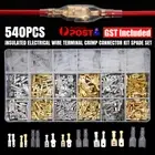 540Pcs Assorted Insulated Electrical Wire Terminal Crimp Connector Kit Spade Set