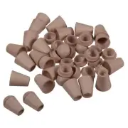 Bell End Stopper Cord Rope Lock for Drawstring Bag, Brown 20pcs