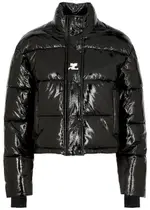 Courrèges Logo Quilted Vinyl Jacket - Black - M (UK12 / M) M (UK12 / M)