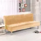 Sofa Cover Without Armrests Solid Color Elastic All-inclusive Chair Sofa Cover