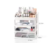 3Tier Drawers Storage Box Desk Makeup Case Organiser Container Cosmetic Organisation