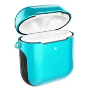 For Apple AirPods2 TPU + PC Protective Hard Case 2 in 1 Earphone Protective Case With Anti-lost Buckle