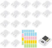 Transparent SD Card Case, Transparent Memory Card Case, Transparent SD Card Case, Memory Card Case, Transparent Memory Card Storage (with Stickers)