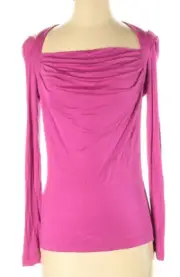 NWT BCBGMAXAZRIA Pink Flair Cut Out Sleeves 100% Modal Top Size XS