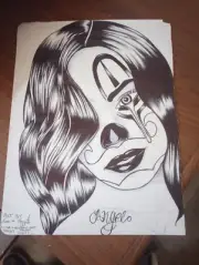 Inmate art /CLOWNING AROUND, /TATOO GAL,/LOST FREEDOM,/BUDDHA