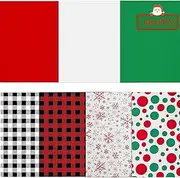 euoloar 140 Sheets Christmas Tissue Paper,Assorted Xmas Design Bulk Gift Wrapping Paper for Gift Boxes DIY Crafts Birthday Holiday Decoration,19.7"x19.7"(7 Patterns)