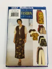 Vintage Butterick Sewing Pattern 5557 Womens Vest Top Skirt Shorts Pants 18-22