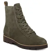 Vionic Lani Lace-Up Boot - Olive Suede