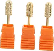 HAKIDZEL 3Pcs Nail Drill Bits Set for Gel Nail Removal Durable Tungsten Manicure Tools Suitable for Natural Nails Pedicure and Nail Care