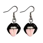 Red Tongue Halloween Costume Accessories Hip Hop Ear Piercing Jewelry for Women