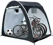 Large Bike Cover Storage Shed Tent,Portable Bicycle Motorcycle Tent Waterproof Portable Garden Storage Cover Heavy Duty Side Opening Tricycle Motorcycle Storage Tent for Outdoor Camping Hiking (Black)