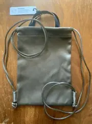 Rag & Bone Gray Brown Satin Small Mini Backpack Bag Purse New with Tag 9” x 6.5”