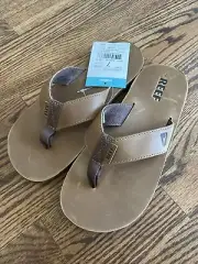 Reef Men's Leather Smoothy Flip-Flop - Size 7