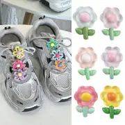 Shoe Decorations Sneaker Accessories Colorful Flower Shoes Charms for Sneaker