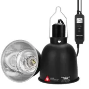 5.5-Inch Day/Night Thermostatic Reptile Light Fixture - Heat Lamp Temperature...