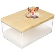 Acrylic Sand Bath Basin Hamster Container Box Travel Pet House Sandbox