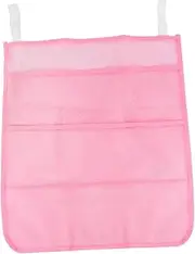 SECFOU Hanging Storage Bag Mesh Nursery Storage Pouch for Diapers Clothes Wall-Mounted Cradle Hanging Organizer Straps Breathable Design