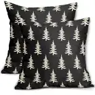 Christmas Pillow Covers 18x18 Set of 2 Black Xmas 18x18 inch Black Christmas