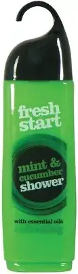 3 x FRESH START MINT AND CUCUMBER SHOWER GEL WITH ESSENTIAL OILS
