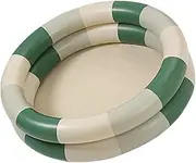 Cute Inflatable Pool Baby Blow Up Swimming Pool Family, Thickened Water Pool, Space Saving Design (Green Stripe), Green Stripe, One Size