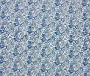 PKL STUDIO FILIGREE AEGEAN BLUE FLORAL VINES MULTIUSE COTTON FABRIC BY YARD 54"W