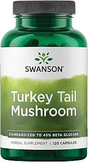 Swanson Turkey Tail Mushroom Supplements Immune Support Liver Support Cellular Health 500 mg 120 Capsules