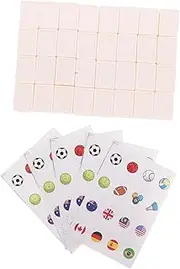 ERINGOGO Plastic Mahjong Tiles Beach Ball Design 65 Tiles Set for Family Gatherings Entertainment