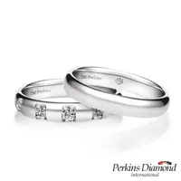 在飛比找PChome24h購物優惠-結婚對戒 PERKINS 伯金仕18K金鑽石戒指