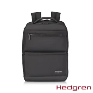 【Hedgren】NEXT商務系列 RFID防盜 14.1吋雙格層 電腦後背包(黑色)