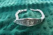 US Air Force sterling silver Military shield bracelet