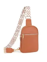 Small Sling Bag for Women Vegan Leather Crossbody Bags for Women Red Brown