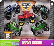 Monster Jam, Retro Edition Grave Digger 5-Pack 1:64 Scale Monster Trucks