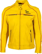 Rusty Stitches Chase, leather jacket , color: Yellow/Black , size: S
