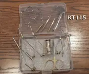 14 Piece Fly Tying Tool Kit w/ case - #KT115