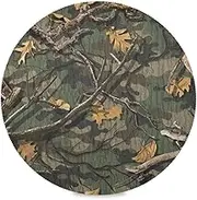 Woods Camouflage Tree Round Placemats Set Heat Stain Scratch Resistant Non-Slip Washable Dining Table Placemat 15.4 inch Table Mats