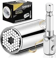 Universal Socket Tool - Socket Set with Power Drill Adapter Cool Stuff, Super Universal Socket Grip Gadgets 1/4'' - 3/4'' (7-19mm)