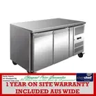 FED COMMERCIAL TROPICALISED 2 DOOR GASTRONORM BENCH FREEZER STAINLESS GN2100BT