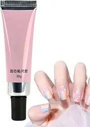 Nail Glue Gel | 30g Solid Nail Tips Gel Glue,Acrylic Nail Glue, UV Gel Glue, Press on Nail Adhesive, Super Strong, Soft Gel Nail Glue for Acrylic Nails