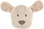Sterntaler Lucky Dog Heat Cushion - Soothing Heat Cushion for Baby and Children Made of Soft Fleece - Cuddly Toy Provides Comfort and Soothes, Oat Cushion, Grey Beige