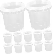COHEALI 18pcs Mini Toy Storage Bucket Case Jar Plastic Decor Container for Beads Charms Sequins
