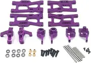 Rynplex Metal Upgrade Rear Arm Steering Cup C, for Seat, RC Car Parts, for WLtoys, 144001 124016 124017 124018 124019 Remote Control Car Steering Shock(Purple)