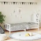 vidaXL Kids Bed Frame White 92x187 cm Single Solid Wood Pine