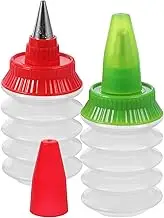 Amosfun Small Icing Bottle for Cookie Decoration Reusable Squeeze Bottle for Cake Decorating Supply Random Color