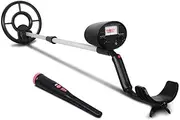 Giantz Metal Detector, 180mm Deep Searching Sensitive Pinpointer Finder Bounty Hunter Portable Tracker Gold Detectors Handheld Outdoor Beach Camping Detecting Equipment, Alarm LED Indicator 360° Black