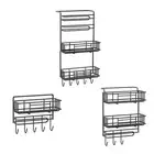 Fridge Side Stand over The Door Pantry Rack Cabinet Holder Paper Towel Holder