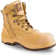 [CANURA WORK] Boots Safety Boots Zip Side Anti Penetration Leather Black