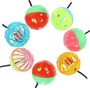 7pcs Reptile Toy Bell Balls for Bearded Dragons Lizards Geckos Suction Cup Climbing Accessory Fun Wear-Resistant Design for Play